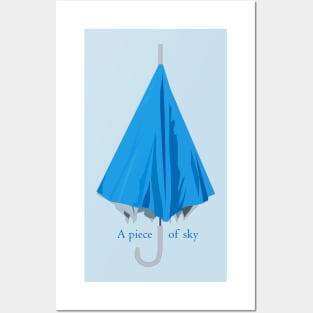 A blue umbrella Posters and Art
